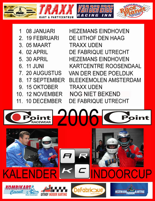 Kalender ARKC 2006 Indoorcup